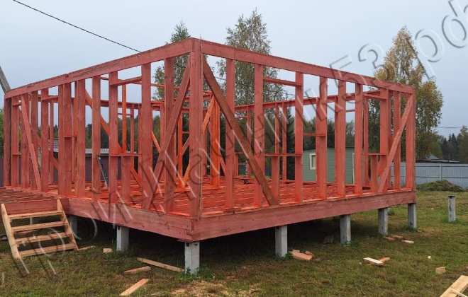 4 Каркасный дом Д-139, 8х7м, 62 М², Московская область, Сергиево  Посадский район, ДНТ Удачное (26)